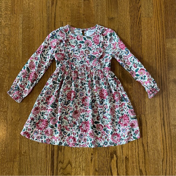 Old Navy Long Sleeve Ruffle Woodland Print Dress with Legging, Size 4T - Picture 3 of 11